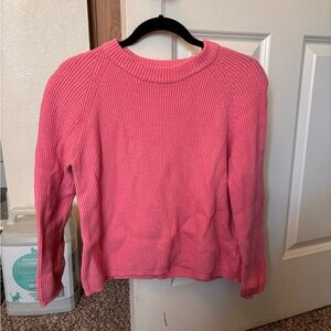 T Tahari Coral Pink Crewneck Sweater